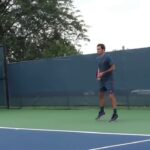 【テニスプレーヤー参考動画F4】ロジャーフェデラー-斜め前視点の練習風景